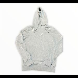 Light Grey Distressed Sweatshirt size Small